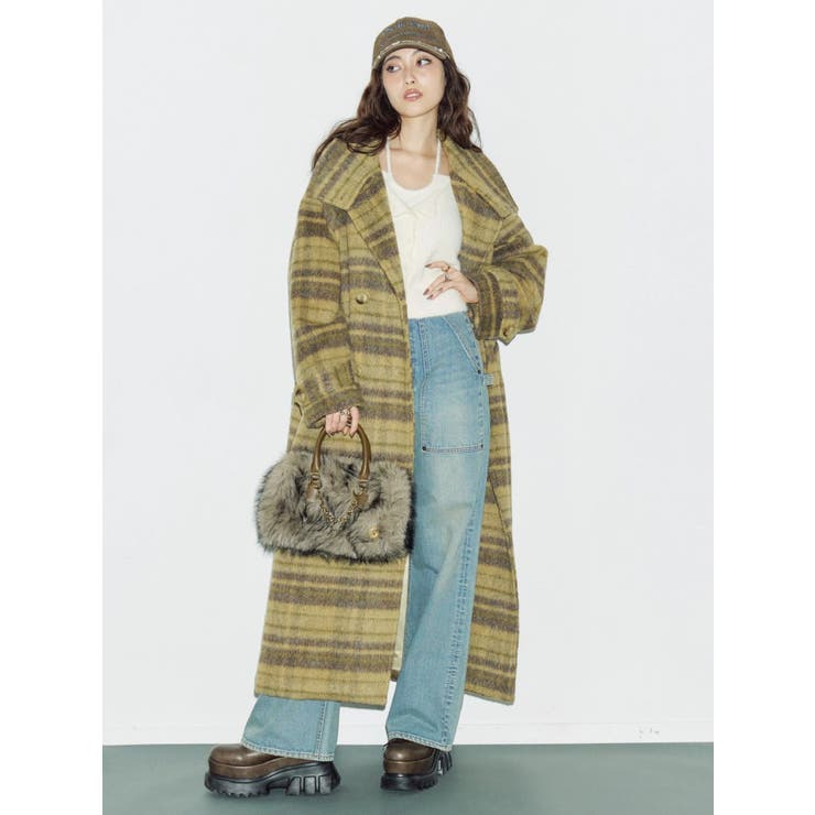 リベットペインターワイドデニムパンツ | EVRIS | 詳細画像6 