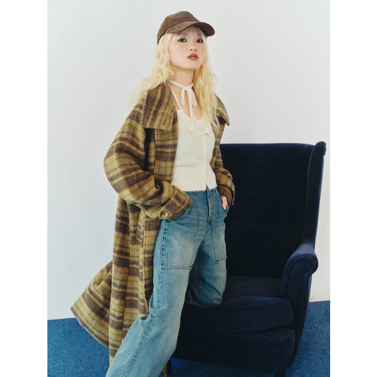 リベットペインターワイドデニムパンツ | EVRIS | 詳細画像7 