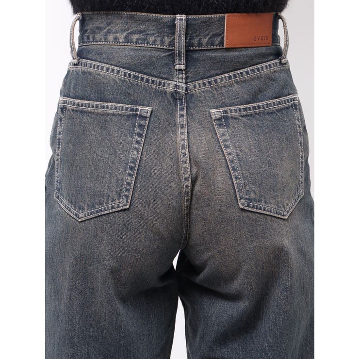 サイドギャザーリボンセミワイドデニムパンツ | EVRIS | 詳細画像32 