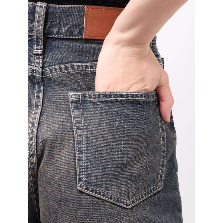 サイドギャザーリボンセミワイドデニムパンツ | EVRIS | 詳細画像33 