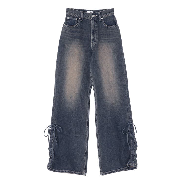 サイドギャザーリボンセミワイドデニムパンツ | EVRIS | 詳細画像41 