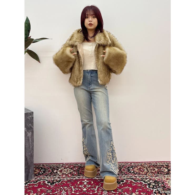 ウエスタンデザインフレアデニムパンツ | EVRIS | 詳細画像12 