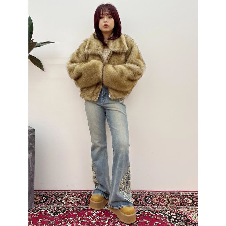 ウエスタンデザインフレアデニムパンツ | EVRIS | 詳細画像13 