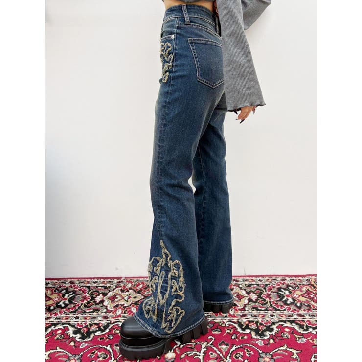 ウエスタンデザインフレアデニムパンツ | EVRIS | 詳細画像18 