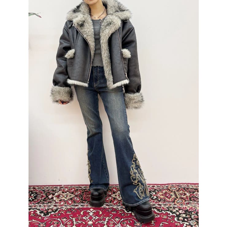 ウエスタンデザインフレアデニムパンツ | EVRIS | 詳細画像21 