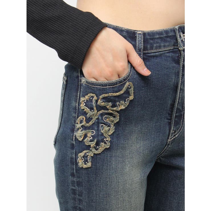 ウエスタンデザインフレアデニムパンツ | EVRIS | 詳細画像33 