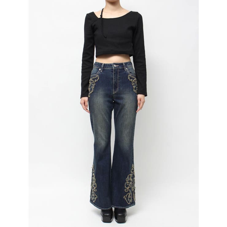 ウエスタンデザインフレアデニムパンツ | EVRIS | 詳細画像36 