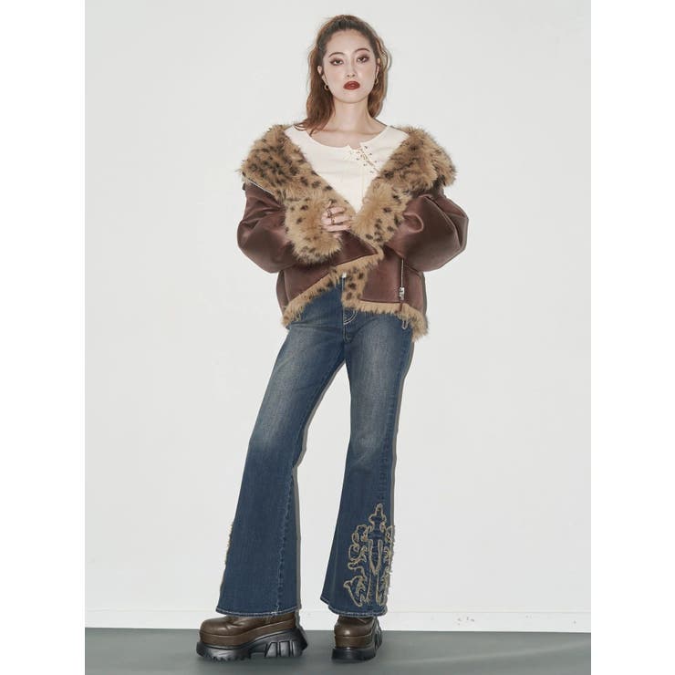 ウエスタンデザインフレアデニムパンツ | EVRIS | 詳細画像4 