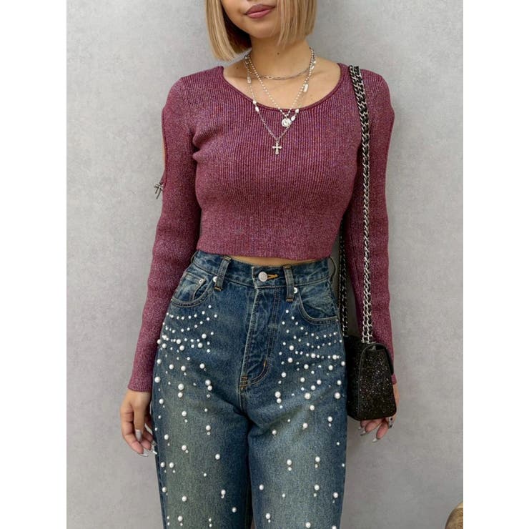 bijouワイドデニムパンツ | EVRIS | 詳細画像17 