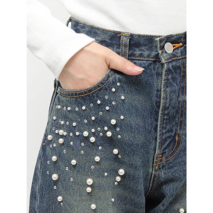 bijouワイドデニムパンツ | EVRIS | 詳細画像33 