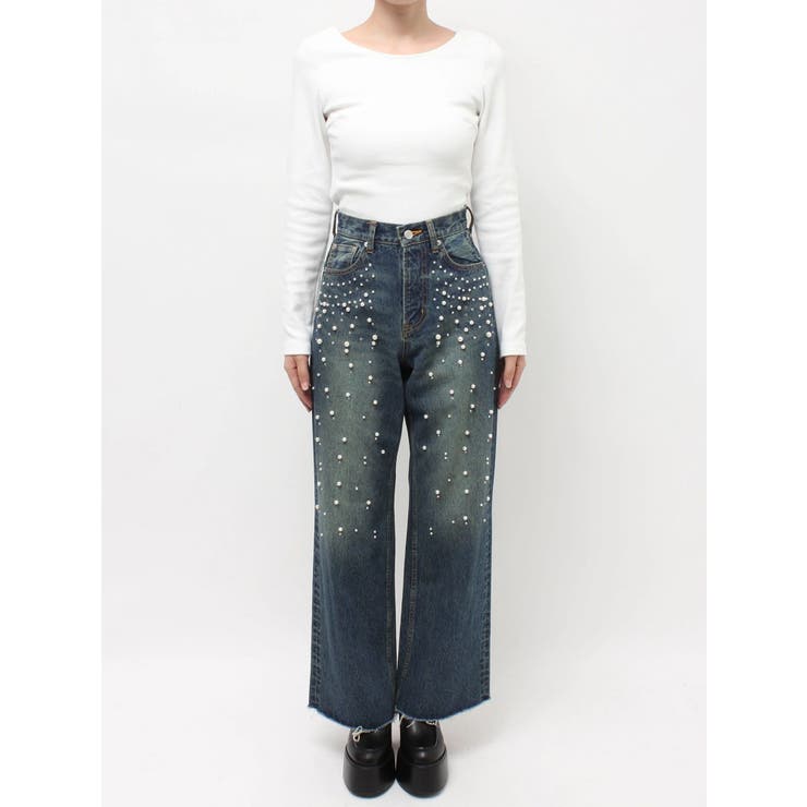 bijouワイドデニムパンツ | EVRIS | 詳細画像36 