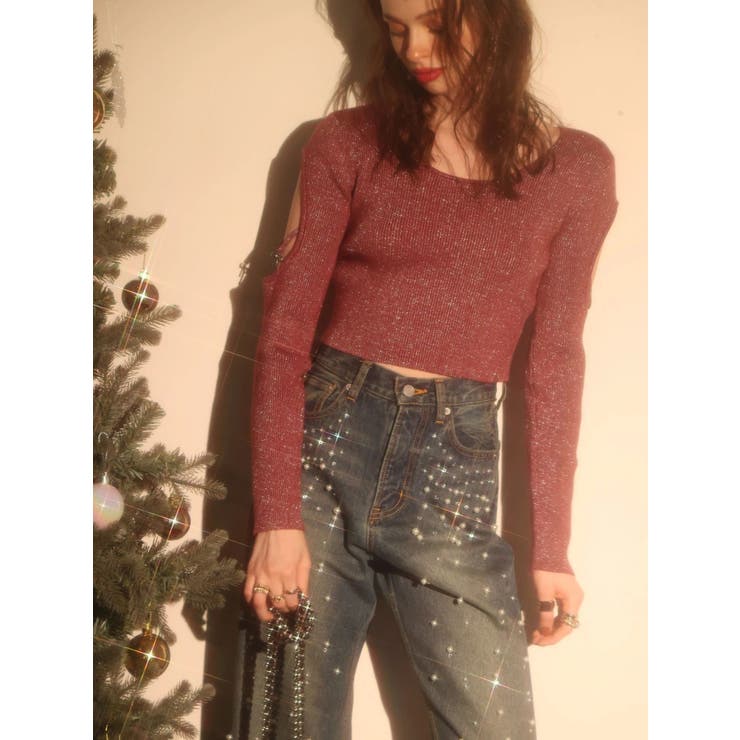 bijouワイドデニムパンツ | EVRIS | 詳細画像5 