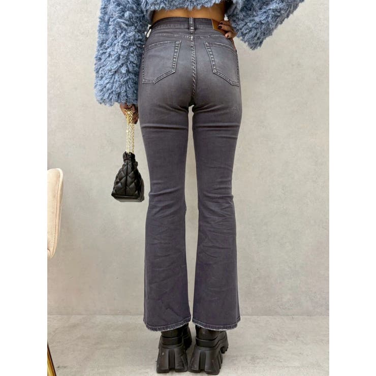 カラーヴィンテージライクストレッチフレアデニムパンツ | EVRIS | 詳細画像18 