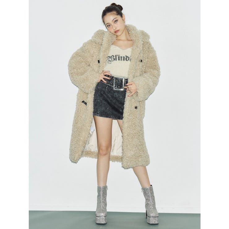 ラメロゴシャギーオフショルニットトップス | EVRIS | 詳細画像19 