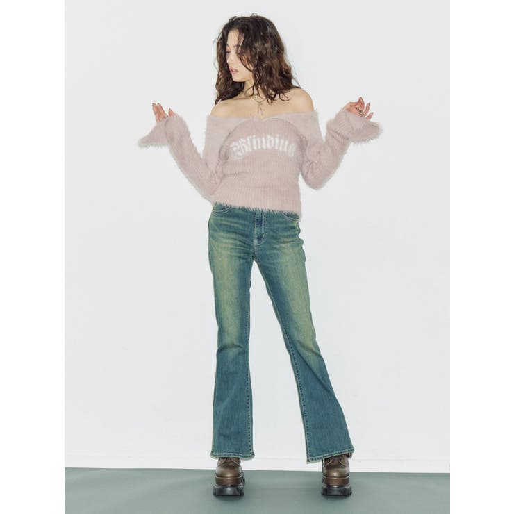 ラメロゴシャギーオフショルニットトップス | EVRIS | 詳細画像8 