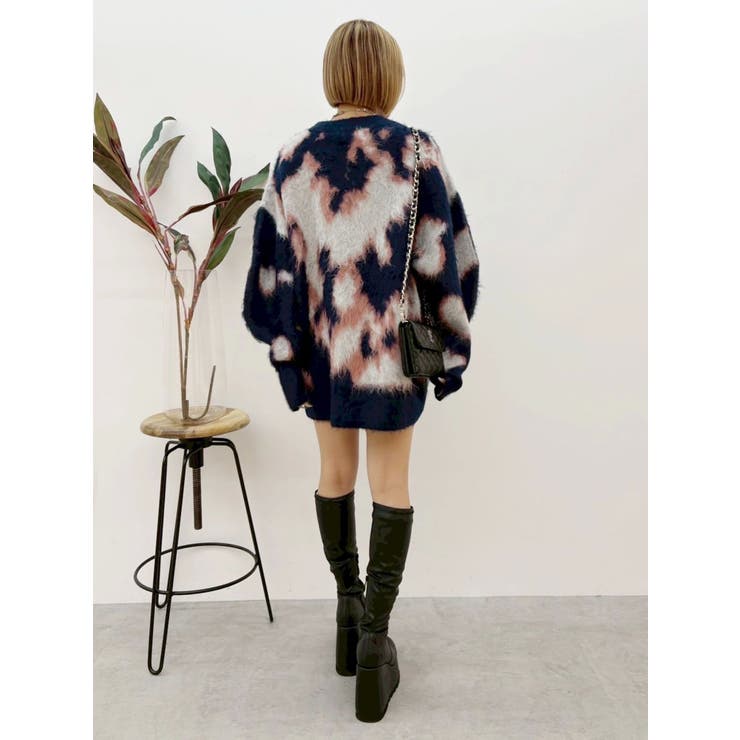 アニマルシャギーオーバーサイズニットトップス | EVRIS | 詳細画像15 