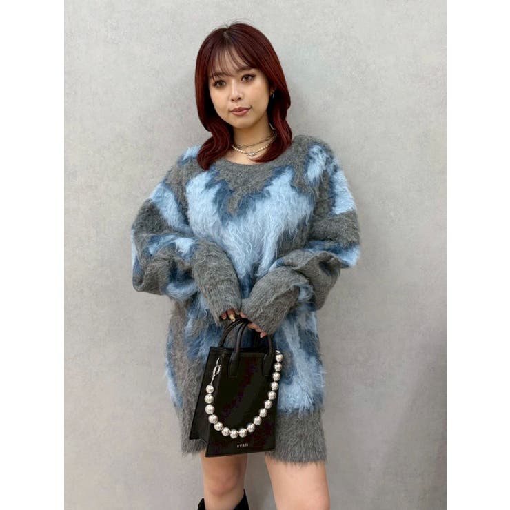 アニマルシャギーオーバーサイズニットトップス | EVRIS | 詳細画像19 