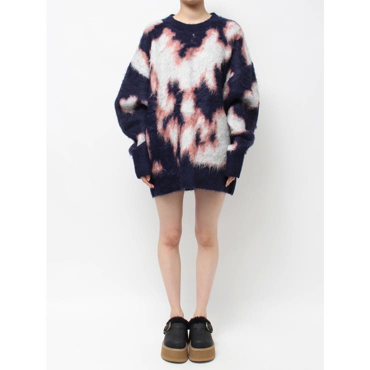 アニマルシャギーオーバーサイズニットトップス | EVRIS | 詳細画像31 