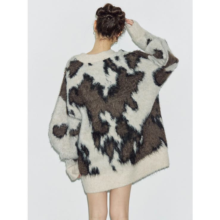 アニマルシャギーオーバーサイズニットトップス | EVRIS | 詳細画像36 