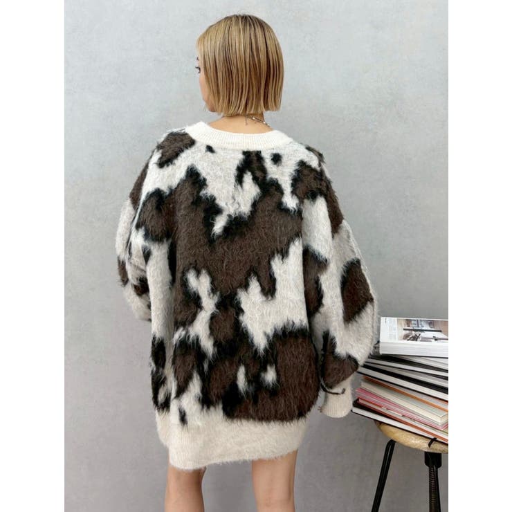 アニマルシャギーオーバーサイズニットトップス | EVRIS | 詳細画像46 