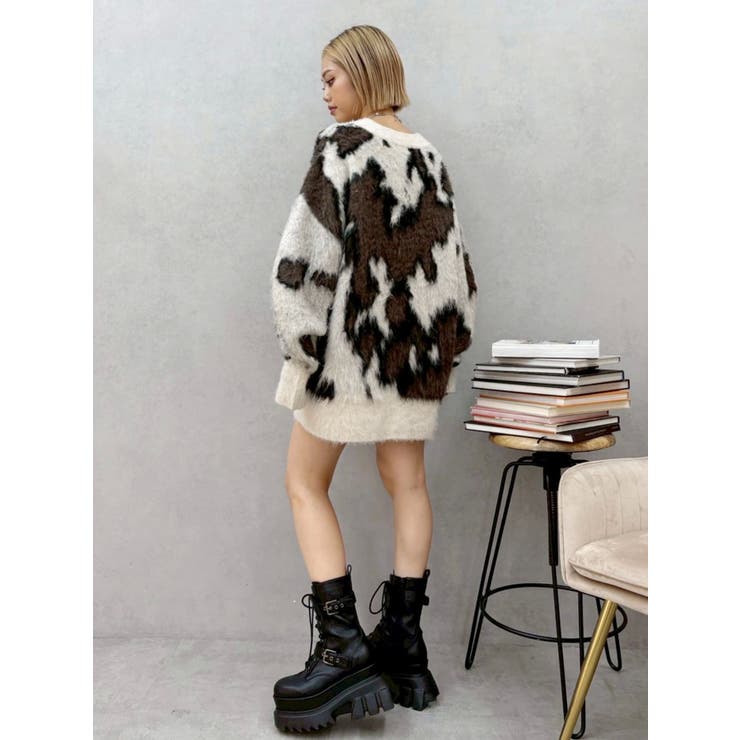 アニマルシャギーオーバーサイズニットトップス | EVRIS | 詳細画像47 