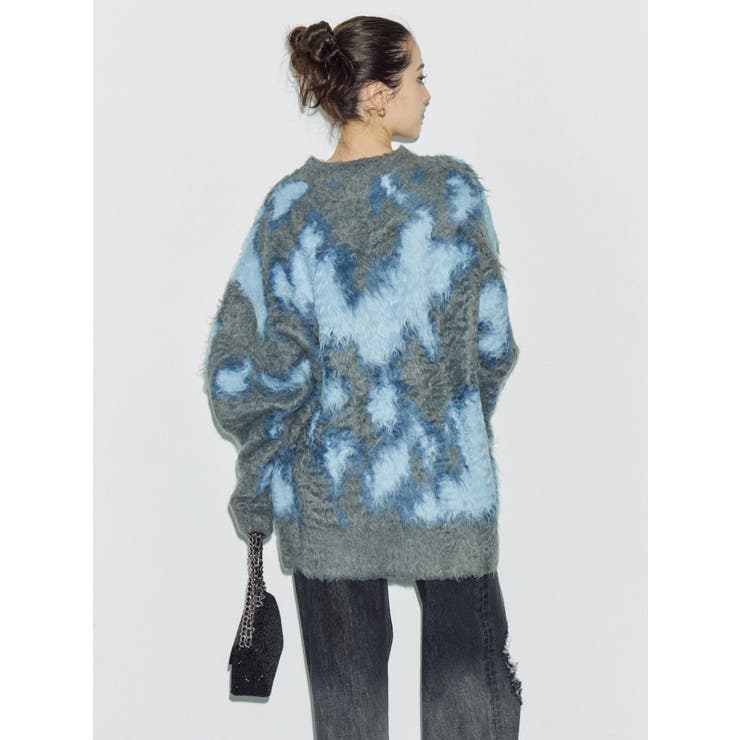 アニマルシャギーオーバーサイズニットトップス | EVRIS | 詳細画像7 