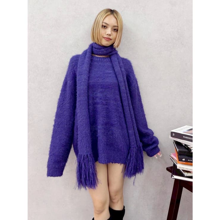 マフラーSETシャギーニットトップス | EVRIS | 詳細画像11 