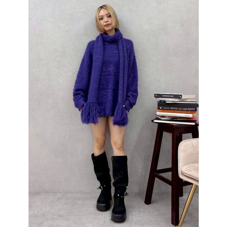 マフラーSETシャギーニットトップス | EVRIS | 詳細画像14 