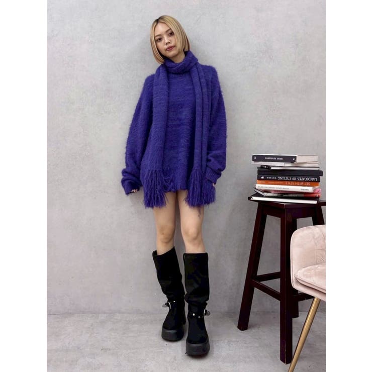 マフラーSETシャギーニットトップス | EVRIS | 詳細画像15 