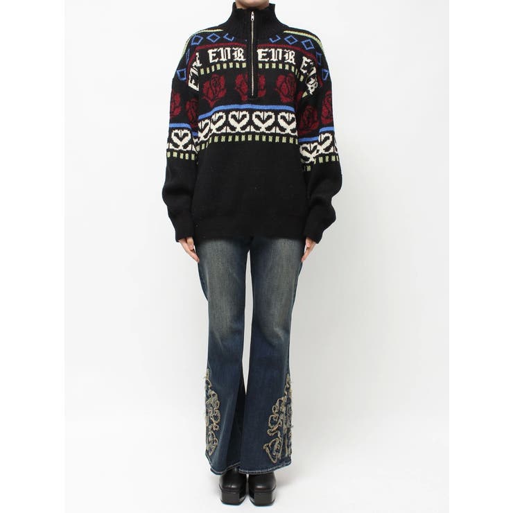 フラワーミックスジャガードニットトップス | EVRIS | 詳細画像42 