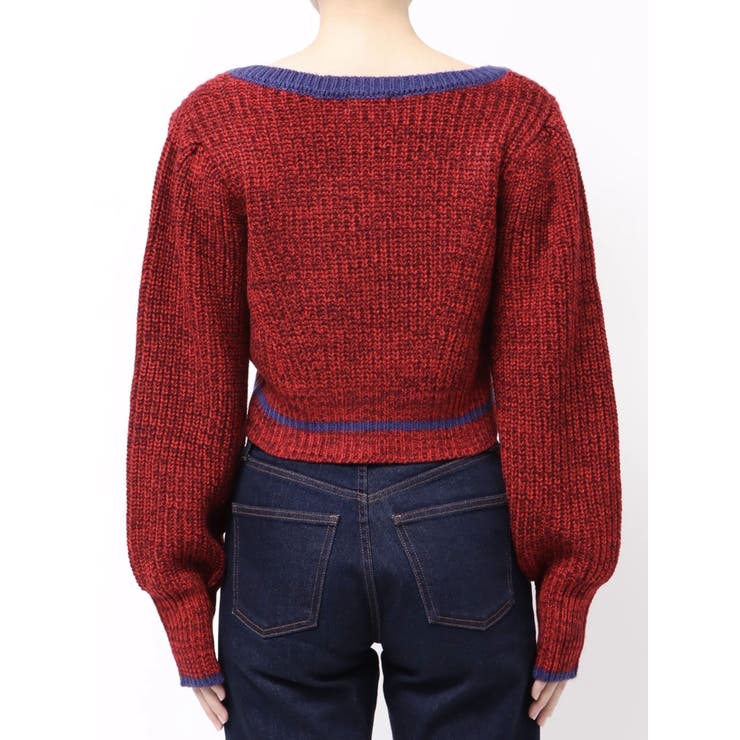 メランジバイカラーショートニットトップス | EVRIS | 詳細画像27 