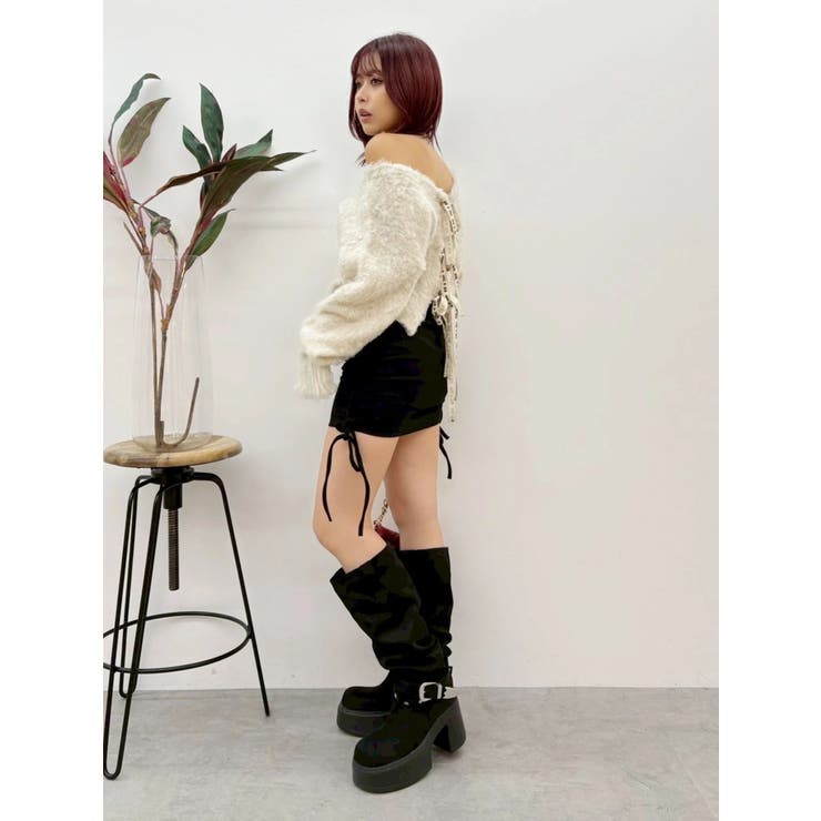 2WAYリボンシャギーニットカーディガン | EVRIS | 詳細画像11 