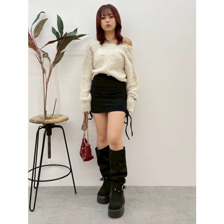 2WAYリボンシャギーニットカーディガン | EVRIS | 詳細画像12 