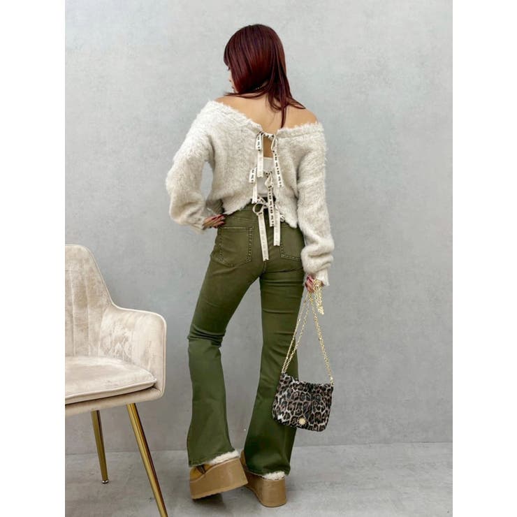 2WAYリボンシャギーニットカーディガン | EVRIS | 詳細画像18 