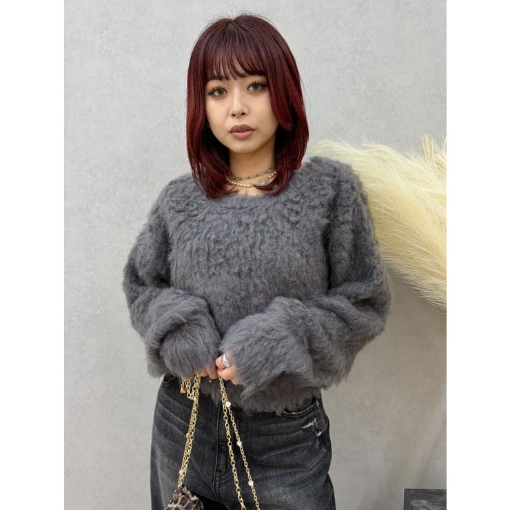 2WAYリボンシャギーニットカーディガン | EVRIS | 詳細画像22 