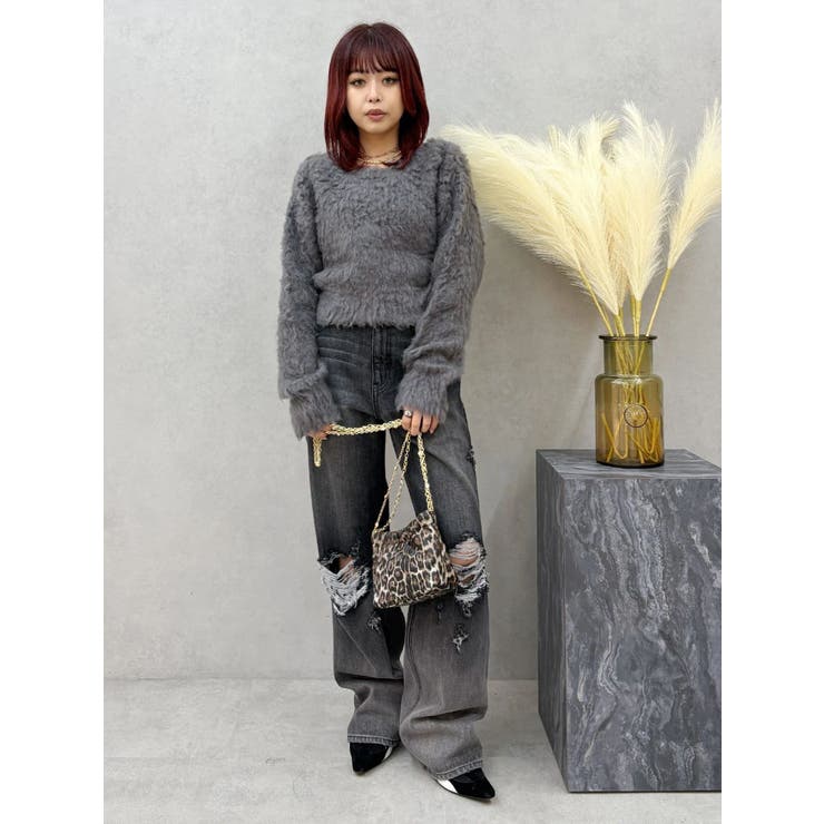 2WAYリボンシャギーニットカーディガン | EVRIS | 詳細画像23 