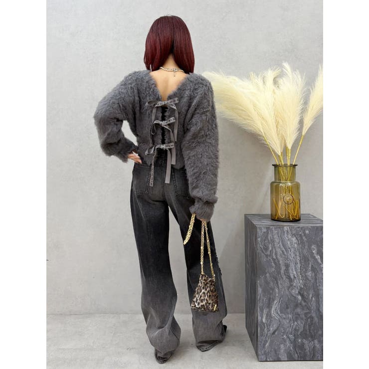 2WAYリボンシャギーニットカーディガン | EVRIS | 詳細画像26 