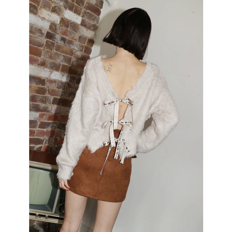 2WAYリボンシャギーニットカーディガン | EVRIS | 詳細画像38 