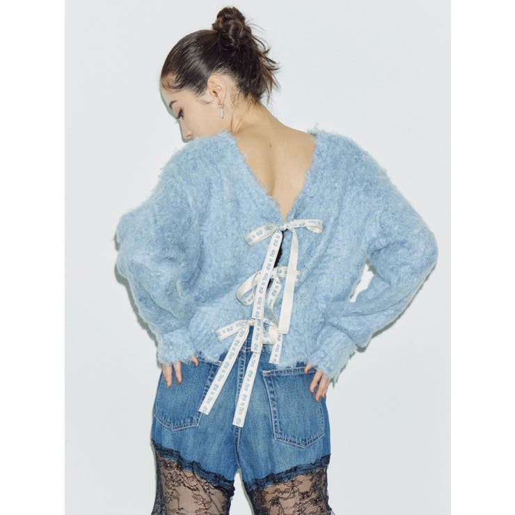 2WAYリボンシャギーニットカーディガン | EVRIS | 詳細画像43 