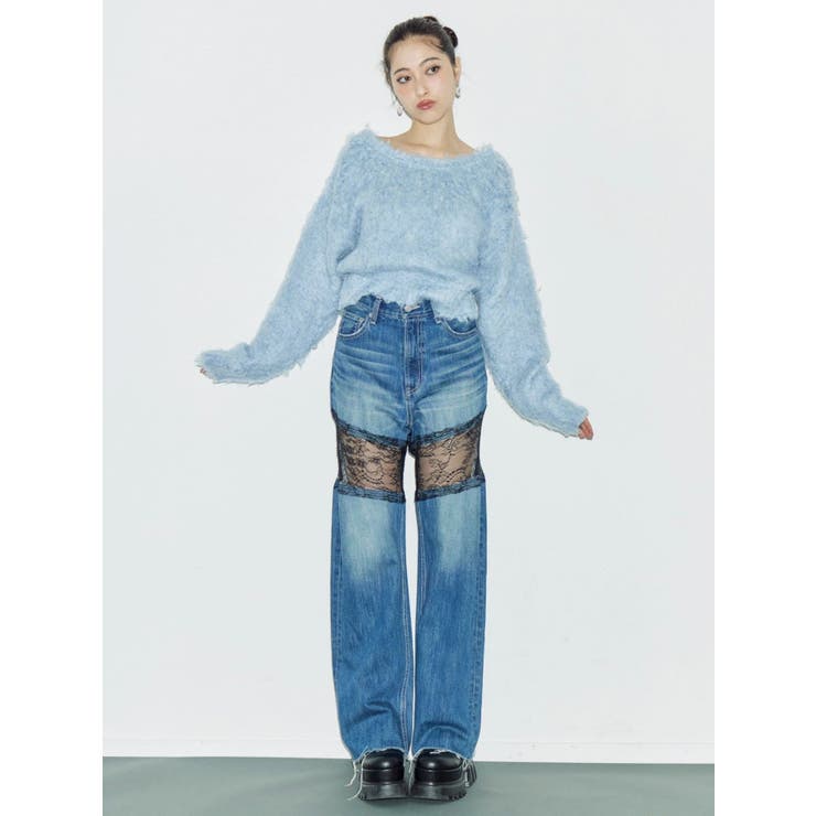 2WAYリボンシャギーニットカーディガン | EVRIS | 詳細画像46 