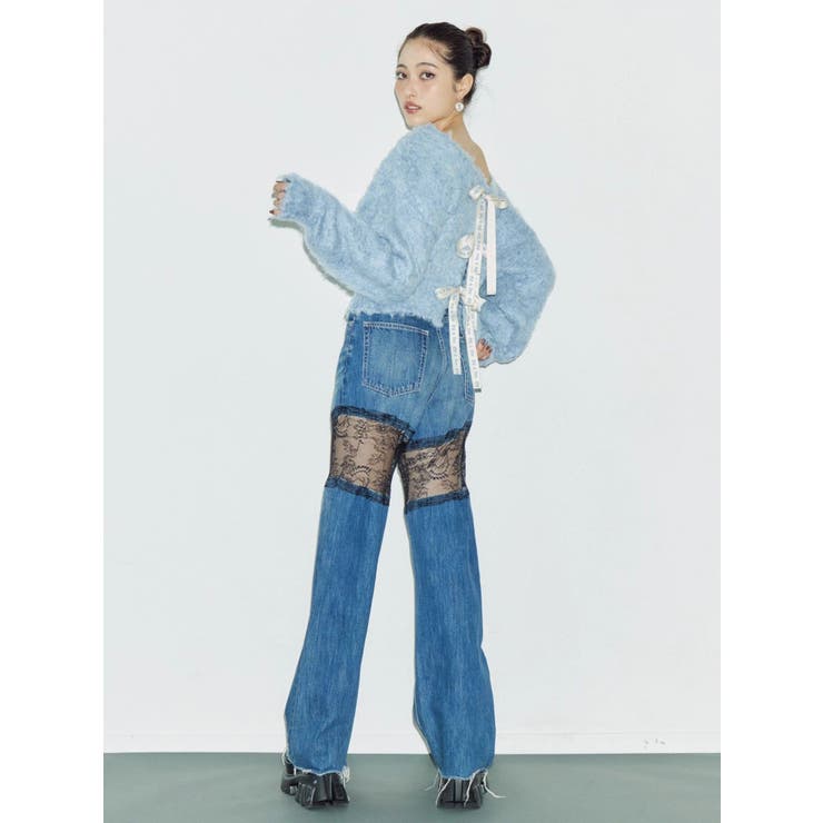 2WAYリボンシャギーニットカーディガン | EVRIS | 詳細画像48 