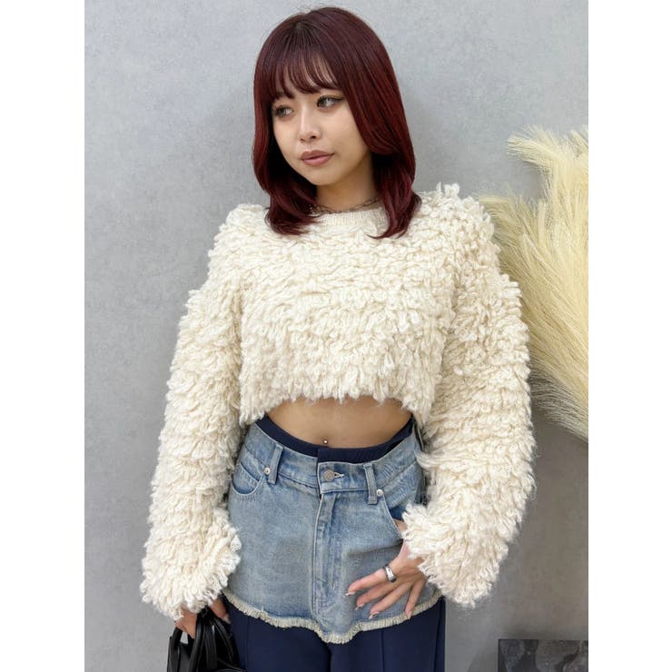 ショートループニットトップス | EVRIS | 詳細画像14 