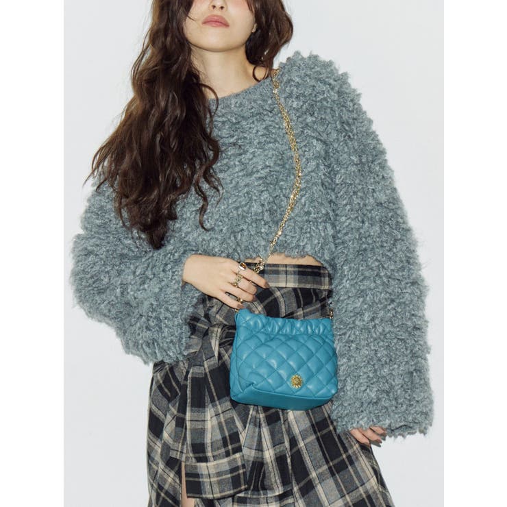 グレー | ショートループニットトップス | EVRIS