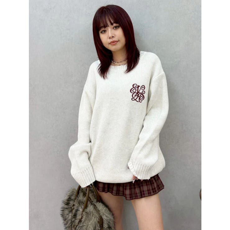 ワンポイントバックオープンニットトップス | EVRIS | 詳細画像22 