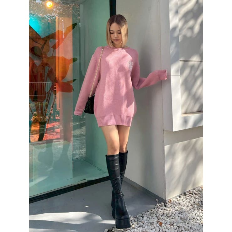 ワンポイントバックオープンニットトップス | EVRIS | 詳細画像38 