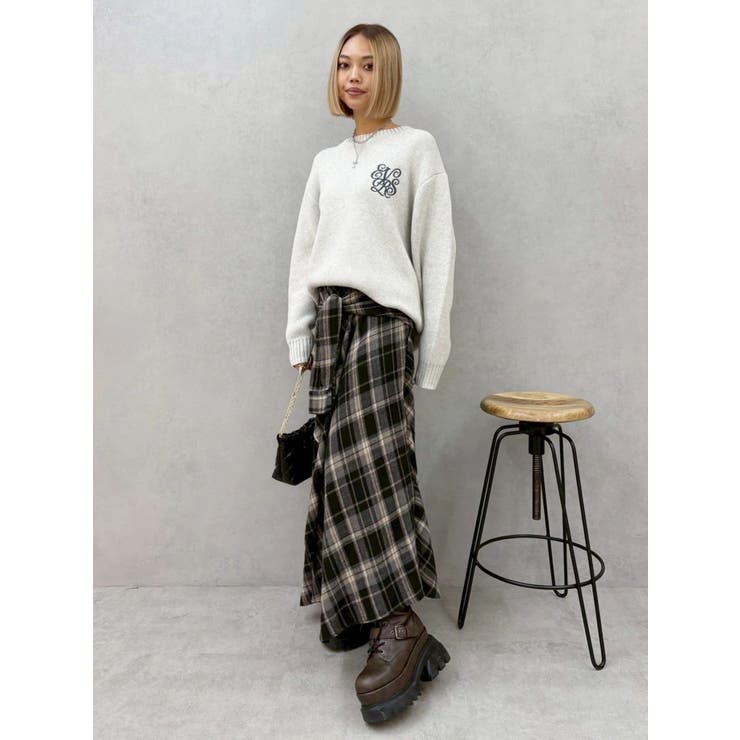 ワンポイントバックオープンニットトップス | EVRIS | 詳細画像43 