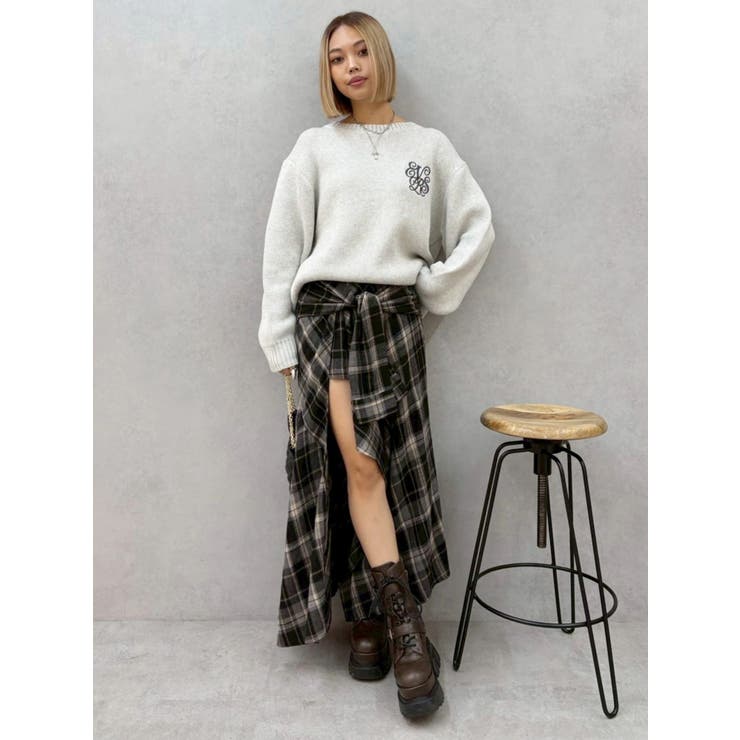 ワンポイントバックオープンニットトップス | EVRIS | 詳細画像44 