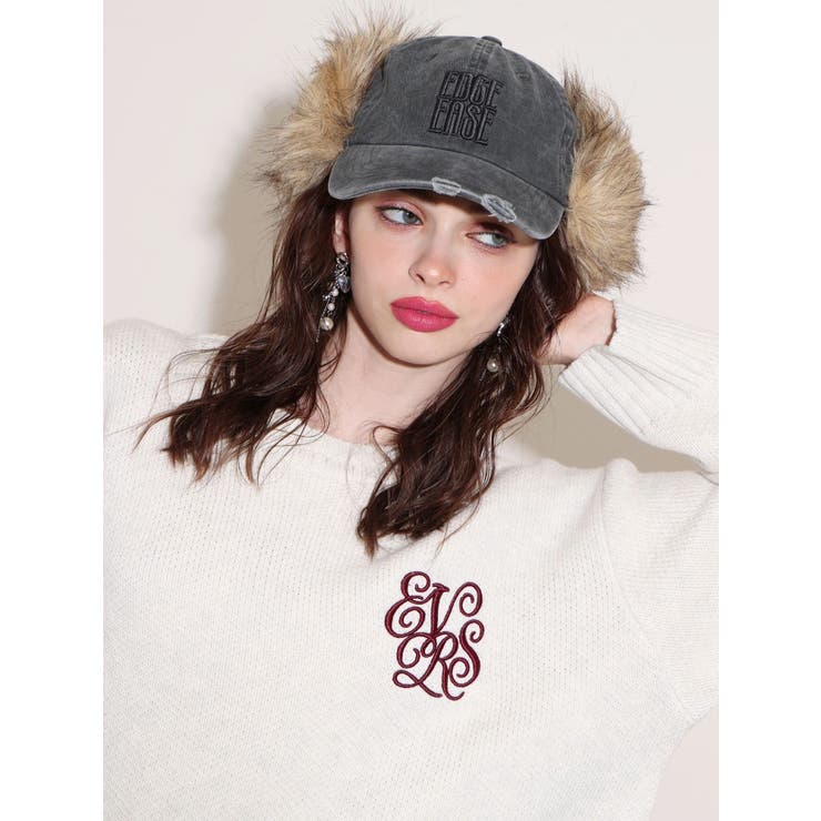 ワンポイントバックオープンニットトップス | EVRIS | 詳細画像46 