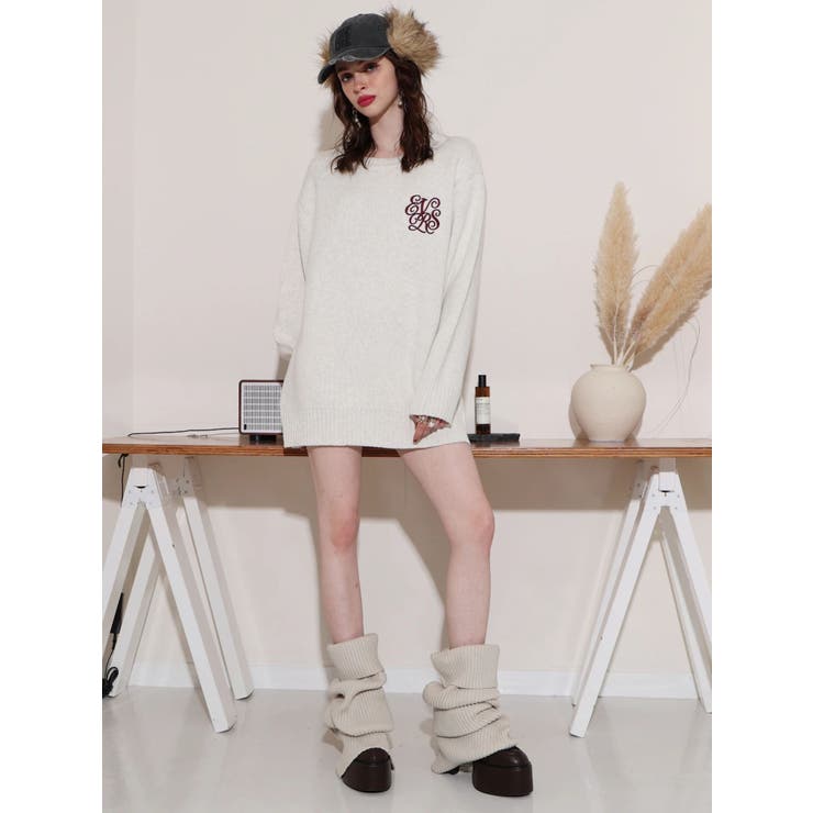 ワンポイントバックオープンニットトップス | EVRIS | 詳細画像49 