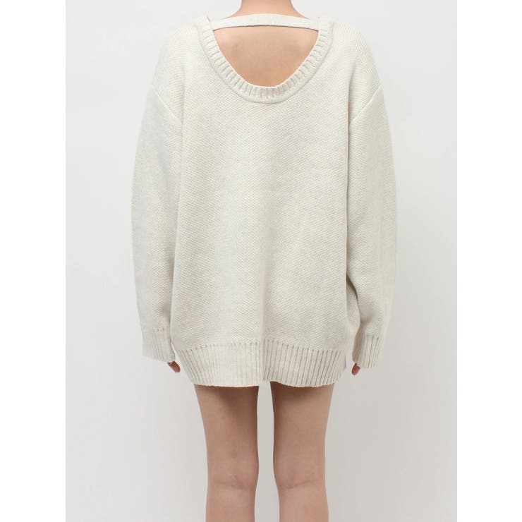 ワンポイントバックオープンニットトップス | EVRIS | 詳細画像5 